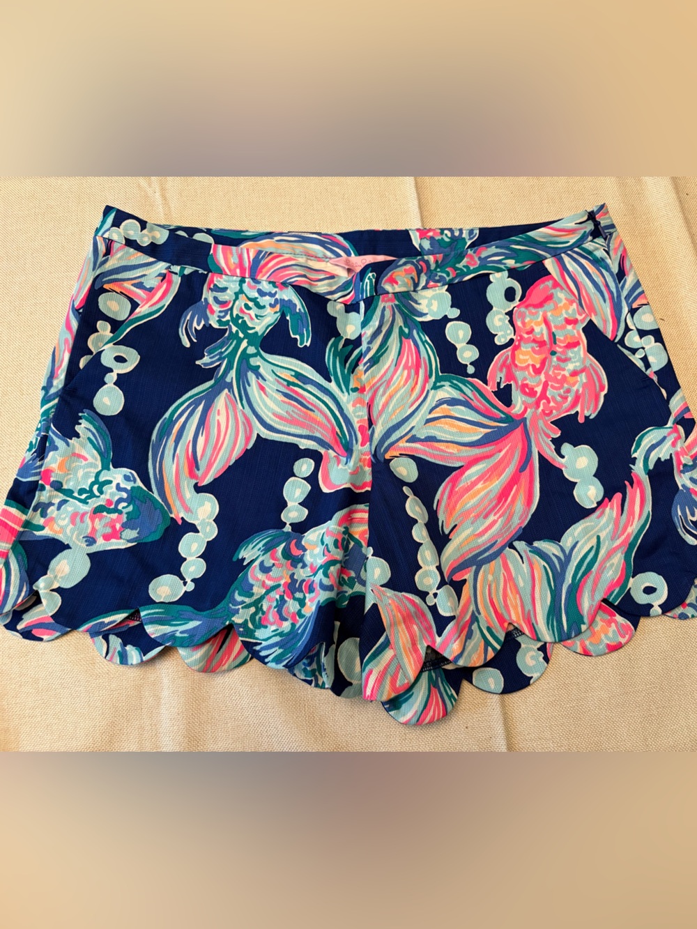 NWOT Lilly Pulitzer Going Coastal Kassie Scalloped Hem Shorts